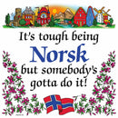 Kitchen Wall Plaques: Tough Being Norsk