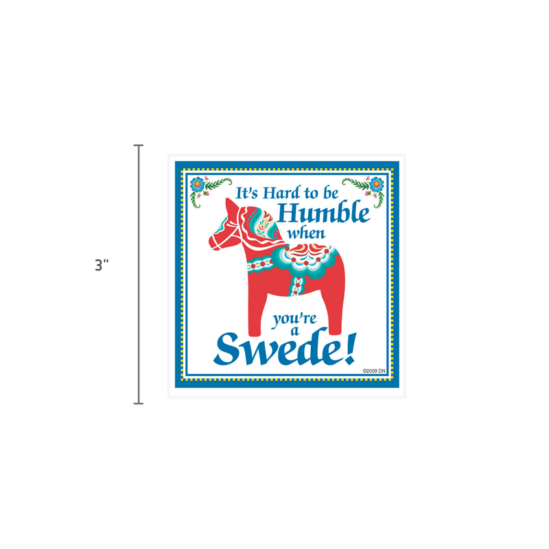 Swedish Souvenirs Magnet Tile (Humble Swede)